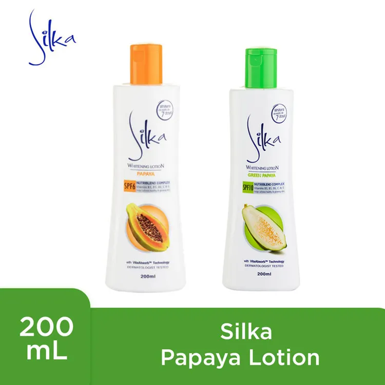 Silka Papaya Body Lotion 200ml with SPF Gentle Exfoliating Brightening Skin Hydrating Smooth Skin Skin Body Care Milk
Silka Papaya Body Lotion 200ml with SPF Gentle Exfoliating Brightening Skin Hydrating Smooth Skin Skin Body Care Milk
