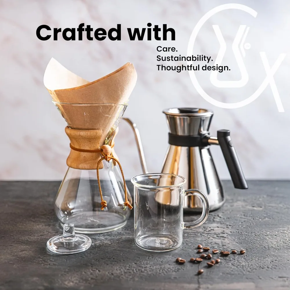 US Shipping Automatic Pour Over Coffee Maker 40 oz Glass Carafe 6 Cup Drip Brewer Barista Quality System
US Shipping Automatic Pour Over Coffee Maker 40 oz Glass Carafe 6 Cup Drip Brewer Barista Quality System