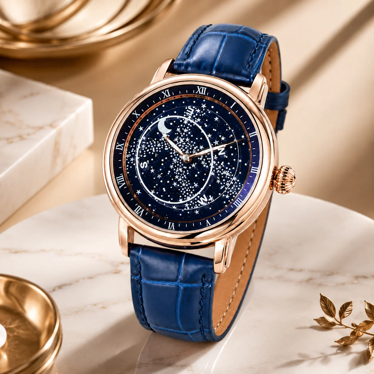 WEITA Rose Gold Starry Sky Automatic Mechanical Watch for Men Classic Calf Leather Strap Simple Design Timepiece WT003
WEITA Rose Gold Starry Sky Automatic Mechanical Watch for Men Classic Calf Leather Strap Simple Design Timepiece WT003