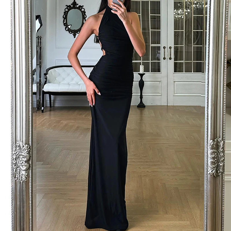 2025 Hollow Backless Strapless Slim Banquet Dress Ladies High Waist Solid Color Evening Dress Casual Pleated Wrap Hip Long Dress
2025 Hollow Backless Strapless Slim Banquet Dress Ladies High Waist Solid Color Evening Dress Casual Pleated Wrap Hip Long Dress