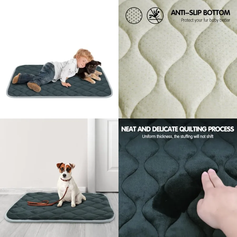 Dog Bed Mat Flat Crate Mat with Anti-Slip Bottom Machine Washable Pet Kennel Pad for Dog Sleeping XL 48x30'', Grey Mat
Dog Bed Mat Flat Crate Mat with Anti-Slip Bottom Machine Washable Pet Kennel Pad for Dog Sleeping XL 48x30'', Grey Mat