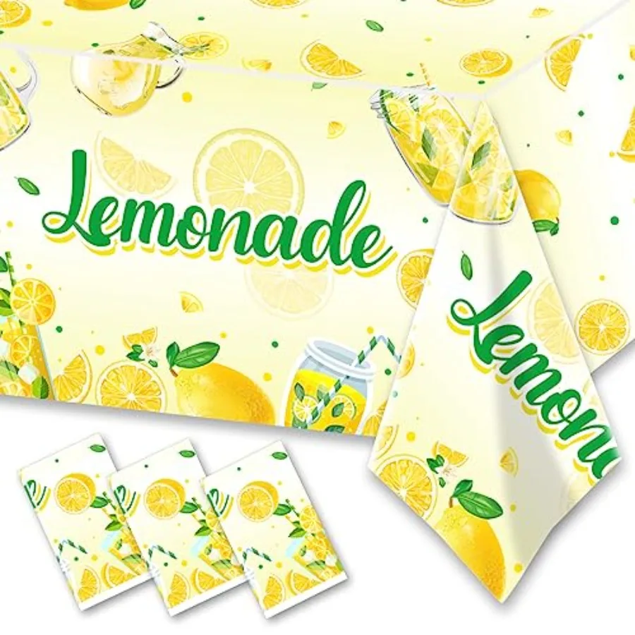 3Pcs Table Cloth-Yellow Lemon Theme Disposable Plastic Table Covers Summer Stand Decoration Lemon Rectangular Tablecloth
3Pcs Table Cloth-Yellow Lemon Theme Disposable Plastic Table Covers Summer Stand Decoration Lemon Rectangular Tablecloth
