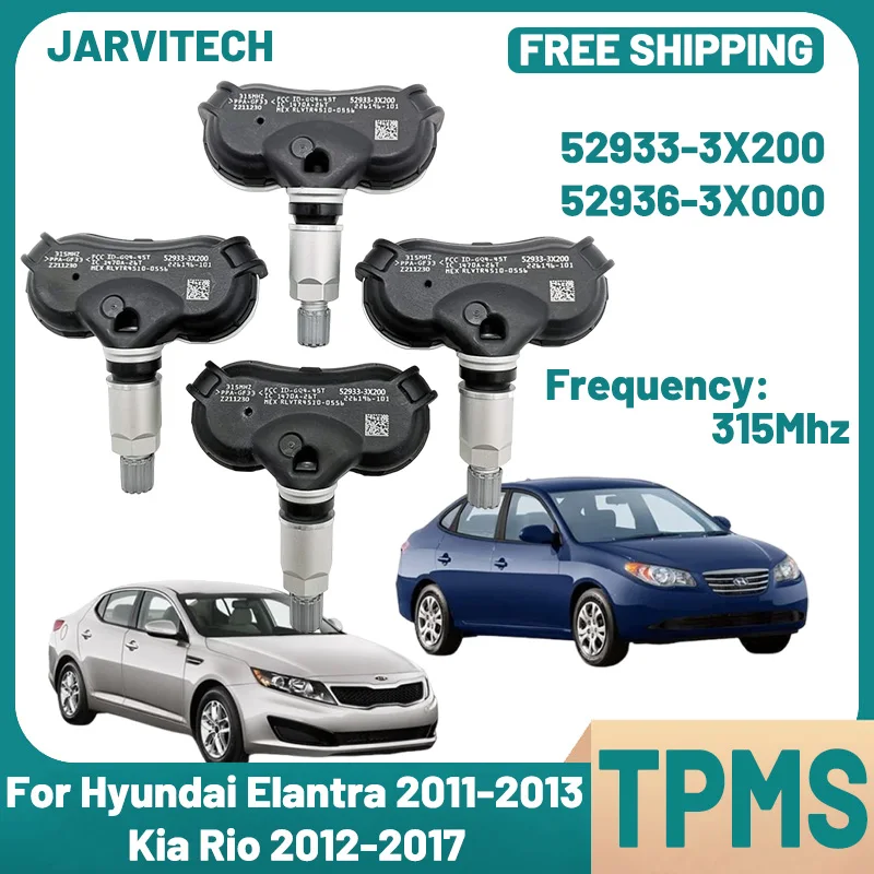 Tire Pressure Sensor 315MHz TPMS 52933-3X205 52933-3X200 For Hyundai Elantra Coupe Kia Rio Forte 52933-A7000 52933-3X205U
Tire Pressure Sensor 315MHz TPMS 52933-3X205 52933-3X200 For Hyundai Elantra Coupe Kia Rio Forte 52933-A7000 52933-3X205U