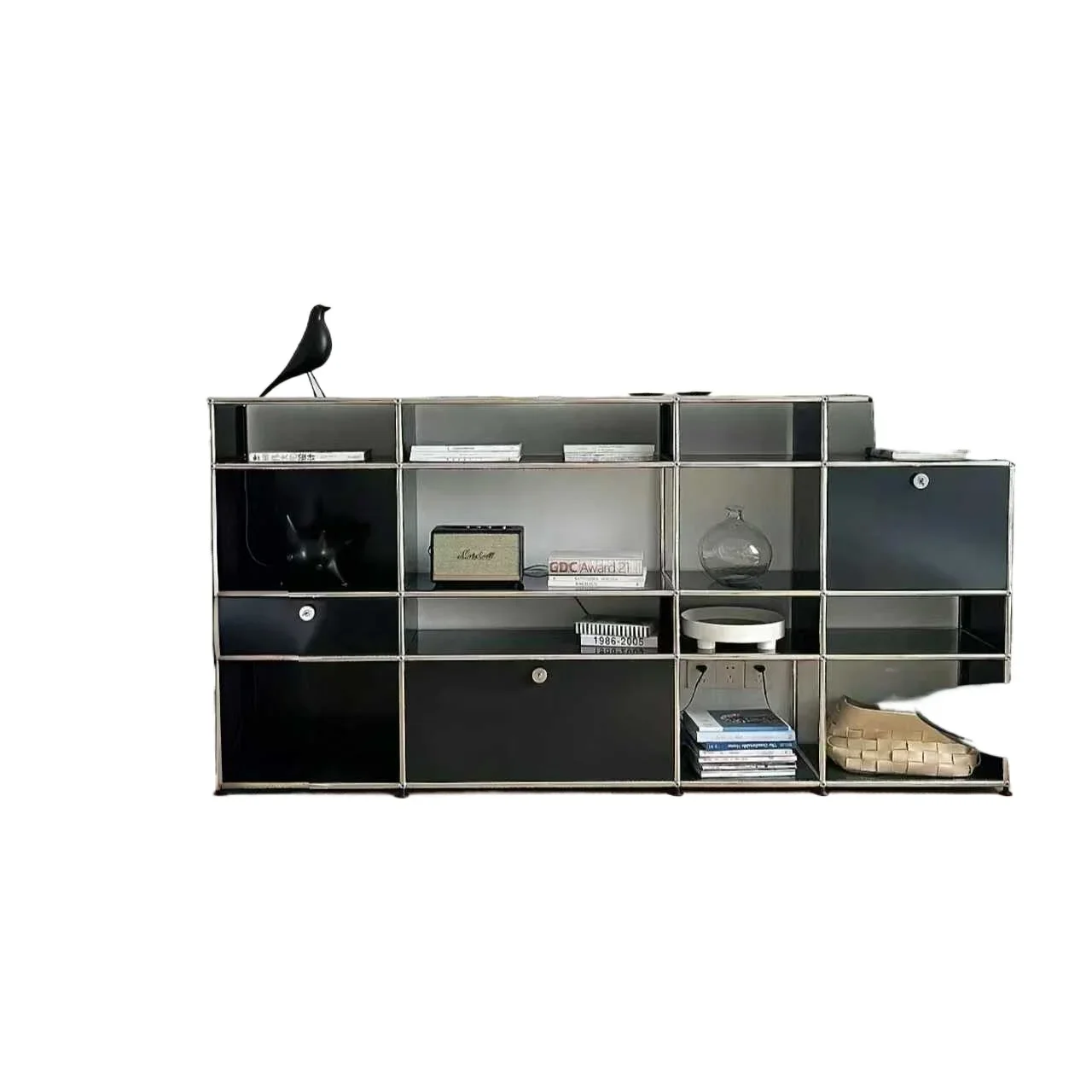 Chest Living Room Stainless Steel Module Black Metal Display Storage Standing Cabinet Bauhaus Bedroom
Chest Living Room Stainless Steel Module Black Metal Display Storage Standing Cabinet Bauhaus Bedroom
