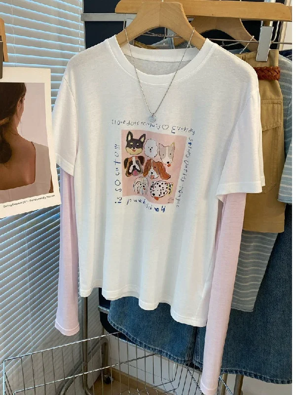 plus Size Women's T-Shirt Summer Long Sleeve Breathable Sun Protection Fake Two-Piece Cotton Casual Loose Fit round Neck Top
plus Size Women's T-Shirt Summer Long Sleeve Breathable Sun Protection Fake Two-Piece Cotton Casual Loose Fit round Neck Top