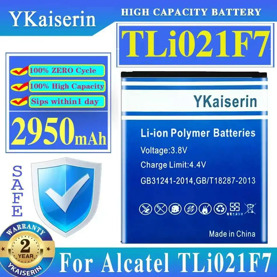 Для Alcatel TLi021F7 безопасный аккумулятор для мобильного телефона высокой совместимости 2950 мАч
Для Alcatel TLi021F7 безопасный аккумулятор для мобильного телефона высокой совместимости 2950 мАч