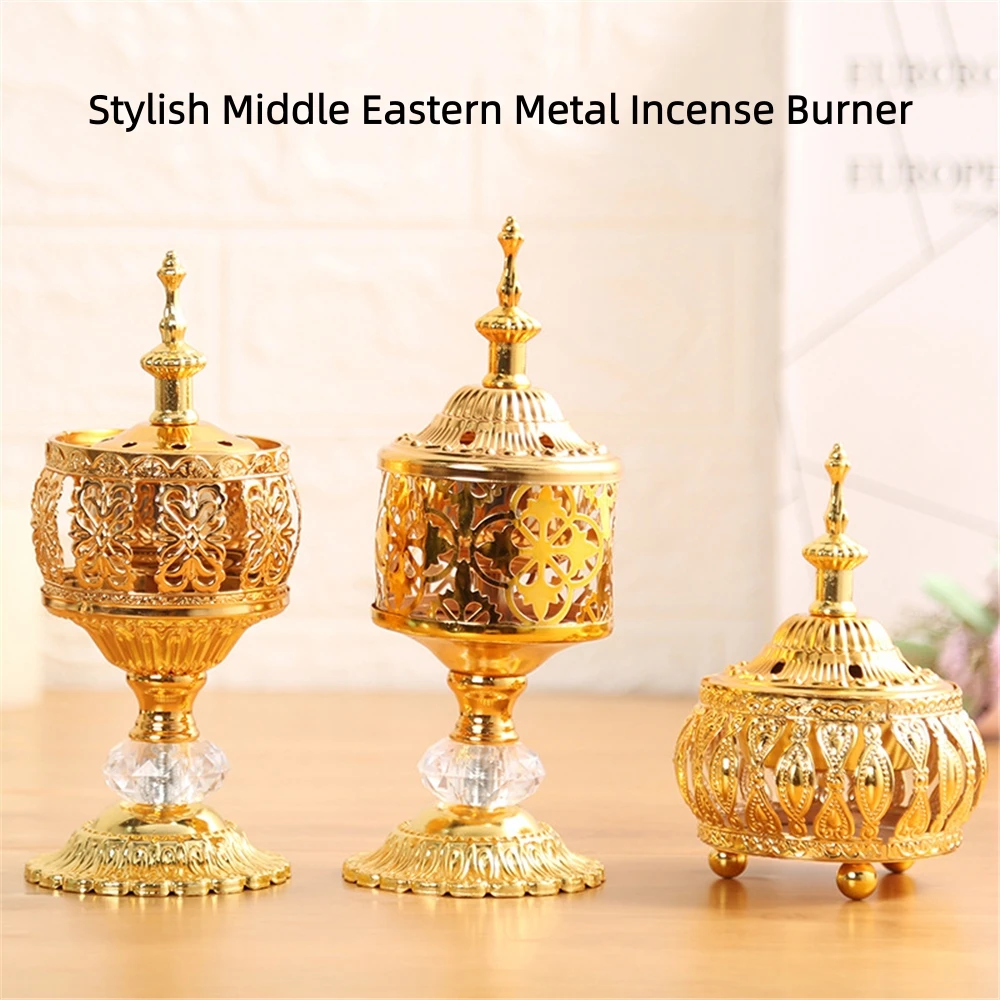 Middle Eastern Style Lace Incense Burner,Gold Metal Aromatherapy Burner for Home Sandalwood/Agarwood,Creative Art Incense Burner
Middle Eastern Style Lace Incense Burner,Gold Metal Aromatherapy Burner for Home Sandalwood/Agarwood,Creative Art Incense Burner