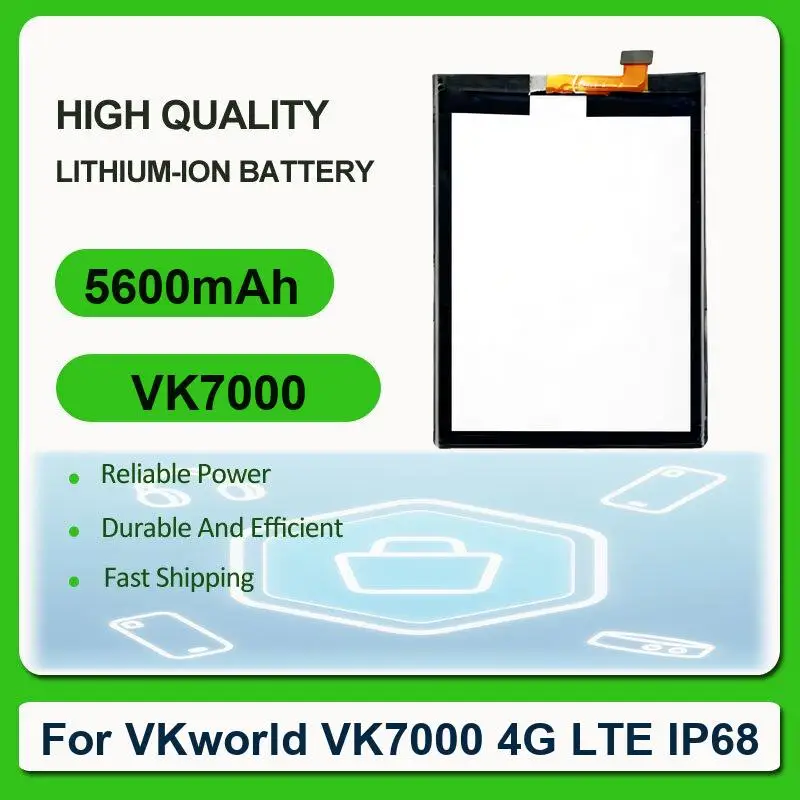 Battery For VKworld VK7000 4G LTE IP68 S8 MTK6750T
Battery For VKworld VK7000 4G LTE IP68 S8 MTK6750T