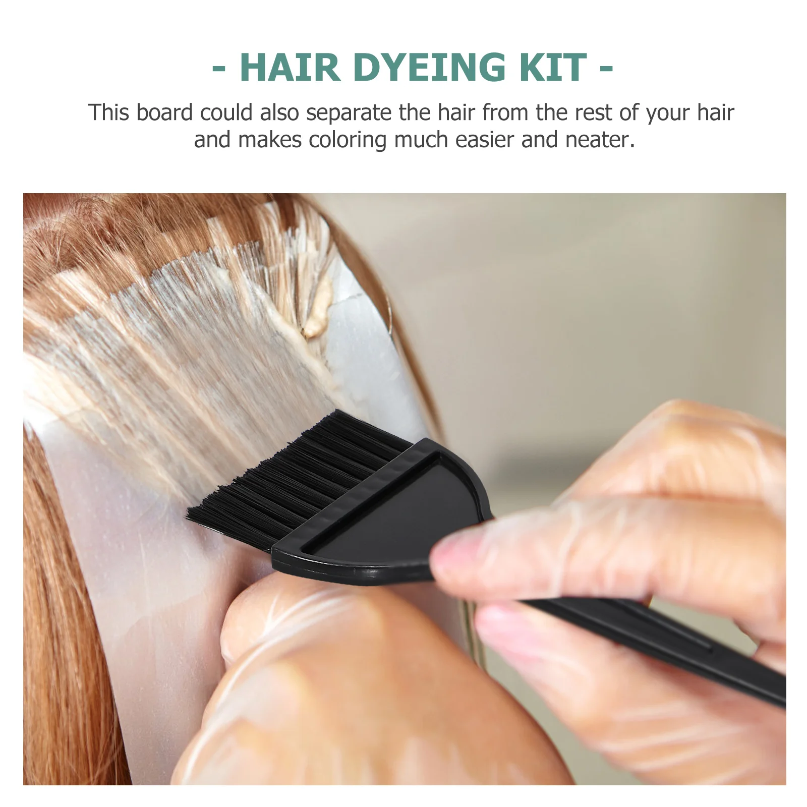 1Set Hairdressing Plastic Highlighting Board Black Hair Dyeing Brush Professional Hair Coloring Kit Salon Home Use 
1Set Hairdressing Plastic Highlighting Board Black Hair Dyeing Brush Professional Hair Coloring Kit Salon Home Use