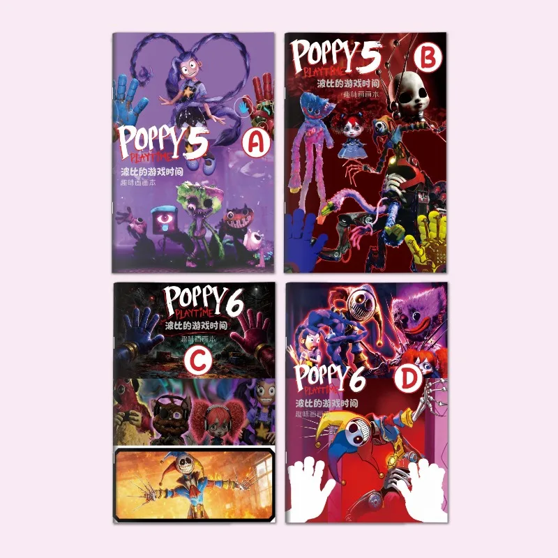 New Game Poppy Playtimes Series Drawing Book Cute Cartoon Character Creativity Children Drawing Coloring Book Stationery
New Game Poppy Playtimes Series Drawing Book Cute Cartoon Character Creativity Children Drawing Coloring Book Stationery