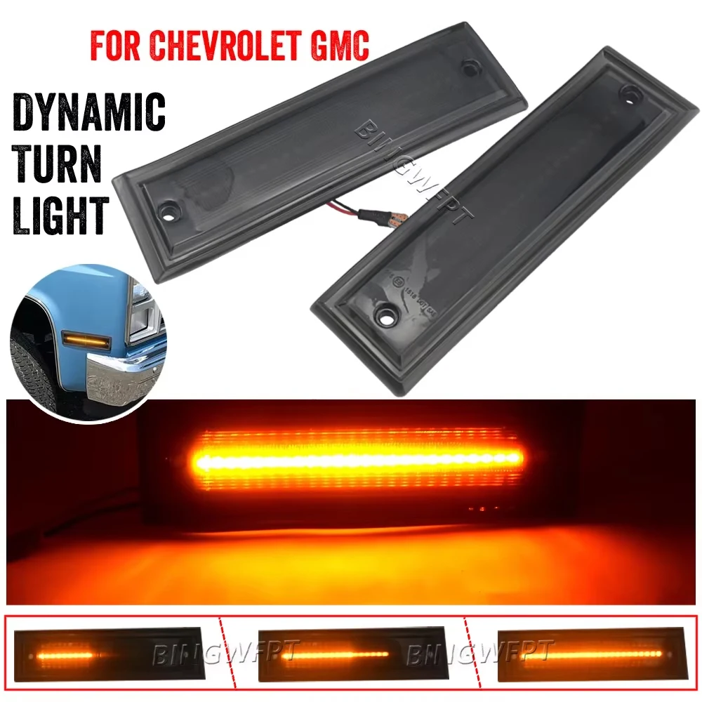Smoked Dynamic LED Side Marker Light Amber Turn Signal Blinker Lamp For 1981-1991 Chevrolet C10 C20 C30 GMC
Smoked Dynamic LED Side Marker Light Amber Turn Signal Blinker Lamp For 1981-1991 Chevrolet C10 C20 C30 GMC