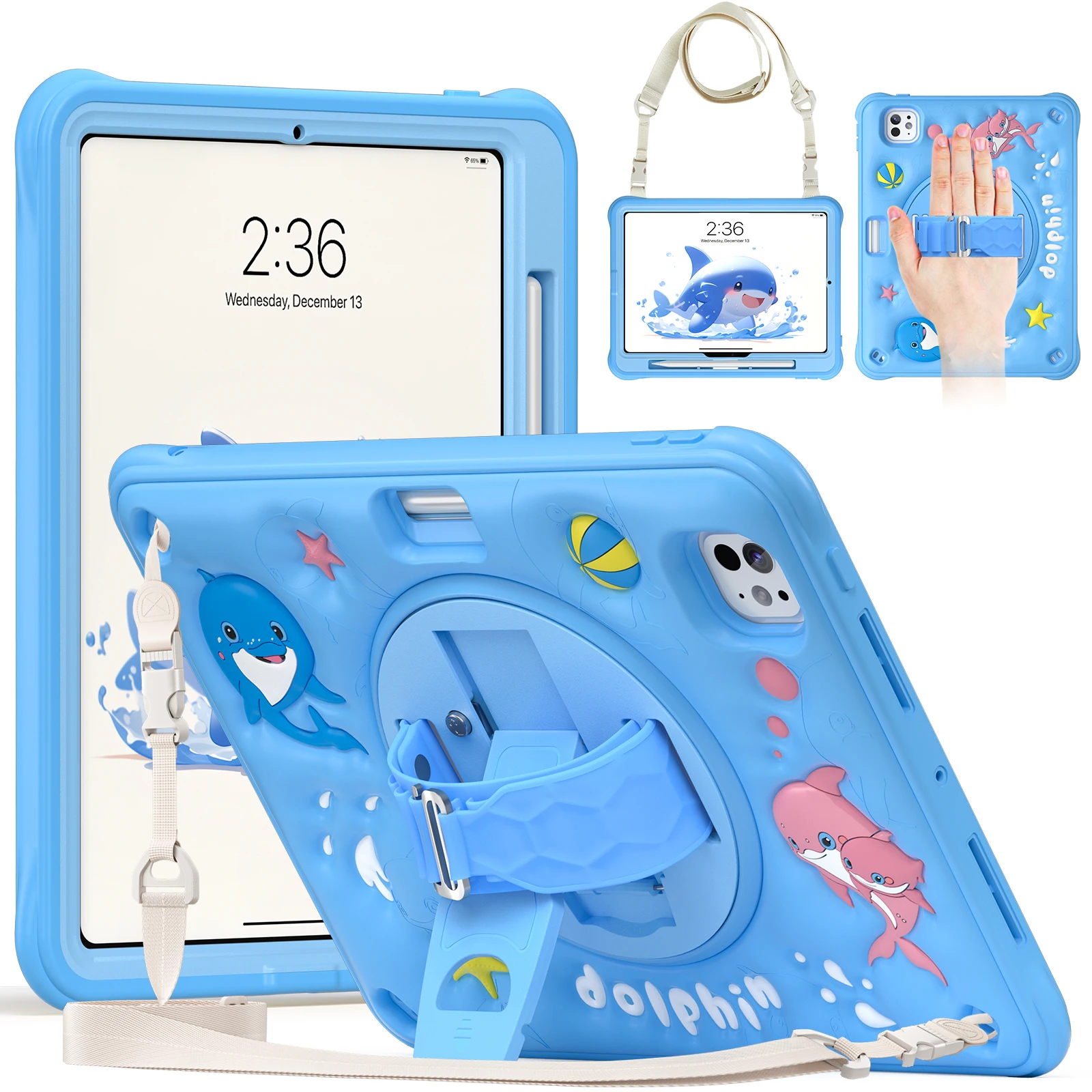 For iPad Pro 11 2024 Case M4 11 inch 360 degree rotation Stand Cover for Model A2836 Cartoon silicone Case with shoulder strap
For iPad Pro 11 2024 Case M4 11 inch 360 degree rotation Stand Cover for Model A2836 Cartoon silicone Case with shoulder strap