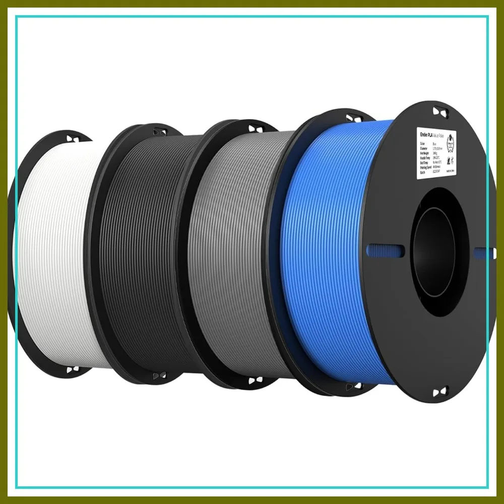 PLA Filament 1.75mm Bundle 4KG, High Precision +/-0.02mm, Consistent Extrusion, Smooth Printing, 4 Pack 1KG Spool, Fits Most FDM 3D Printers
PLA Filament 1.75mm Bundle 4KG, High Precision +/-0.02mm, Consistent Extrusion, Smooth Printing, 4 Pack 1KG Spool, Fits Most FDM 3D Printers