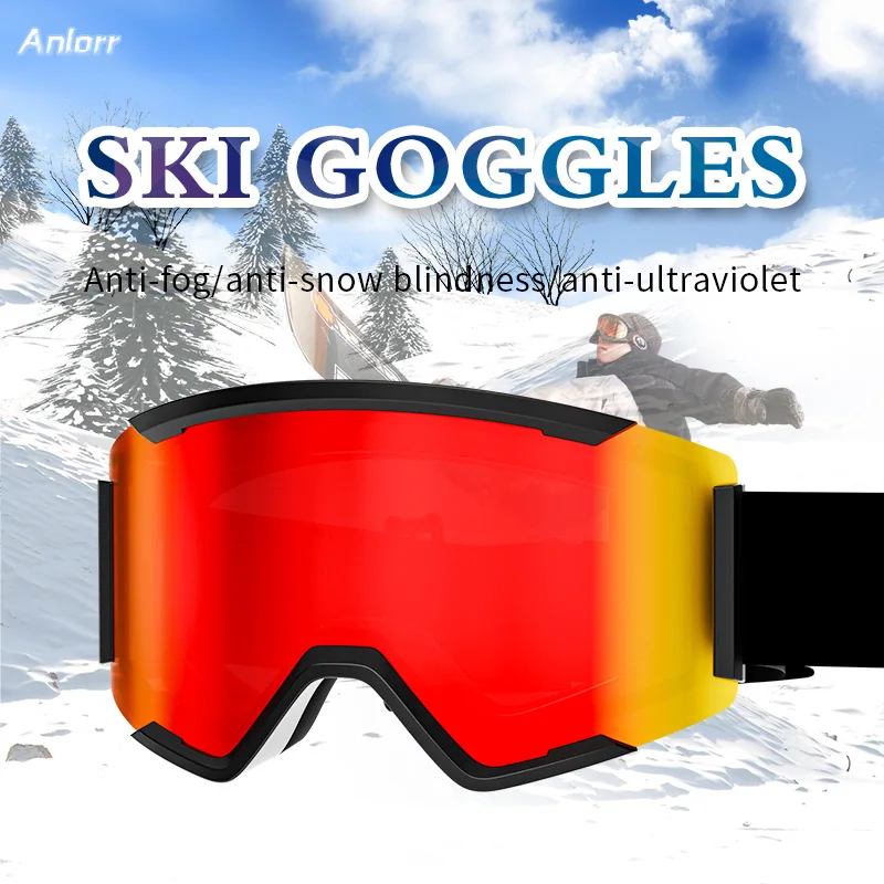 Double-layer Large Frame Ski Goggles Colorful Lens Anti-Collision Lens Outdoor Sport Snow Snowboard Eyeglasses Skiing Glasses
Double-layer Large Frame Ski Goggles Colorful Lens Anti-Collision Lens Outdoor Sport Snow Snowboard Eyeglasses Skiing Glasses