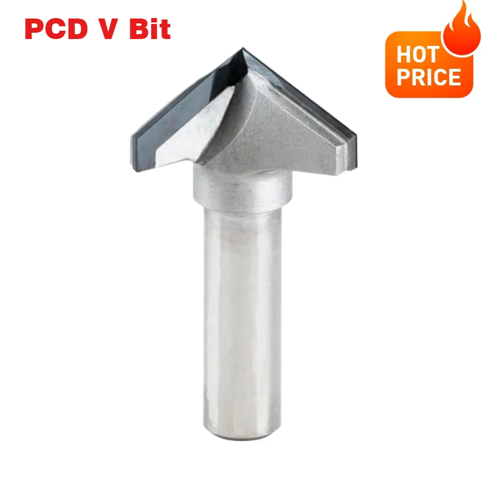 Vsharp PCD V Bit 90 120 150 Degree Diamond V Type Router Bit 1/2 12mm Shank Woodworking Cutter For Wood MDF Plyoood Craving
Vsharp PCD V Bit 90 120 150 Degree Diamond V Type Router Bit 1/2 12mm Shank Woodworking Cutter For Wood MDF Plyoood Craving
