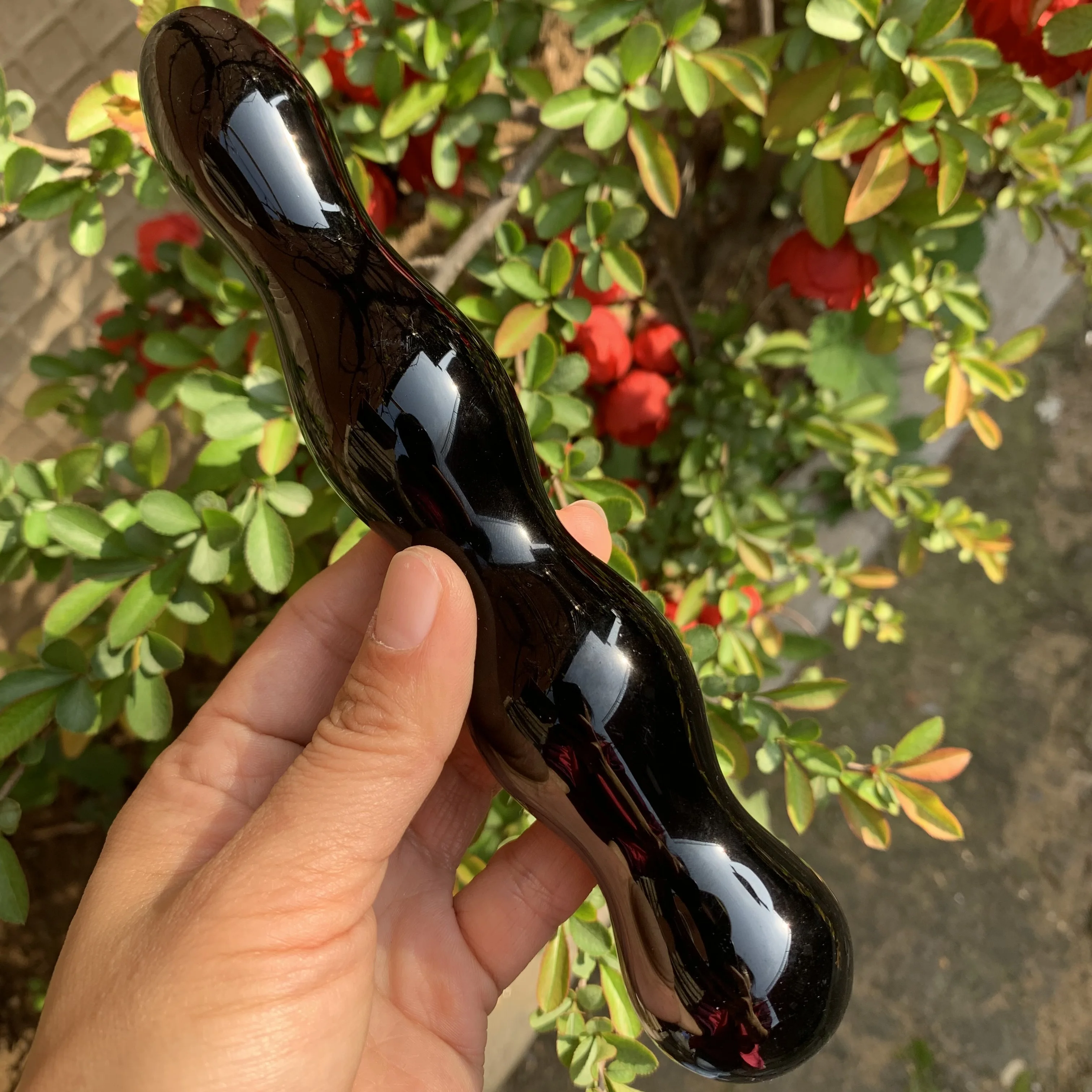 Massage Stone Stick Natural Black Obsidian Chakra Stone Different shaped massage stick
Massage Stone Stick Natural Black Obsidian Chakra Stone Different shaped massage stick