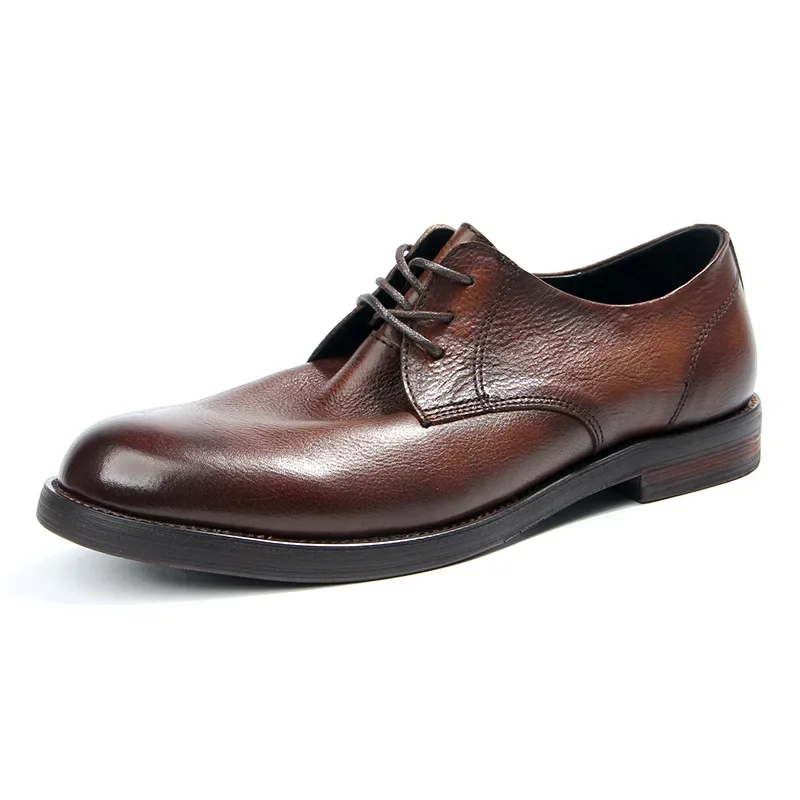 Fashion Highquality Retro Cowhide Men's Shoes Casual all Genuine Leather Brown black Formal Business Derby Shoes
Fashion Highquality Retro Cowhide Men's Shoes Casual all Genuine Leather Brown black Formal Business Derby Shoes