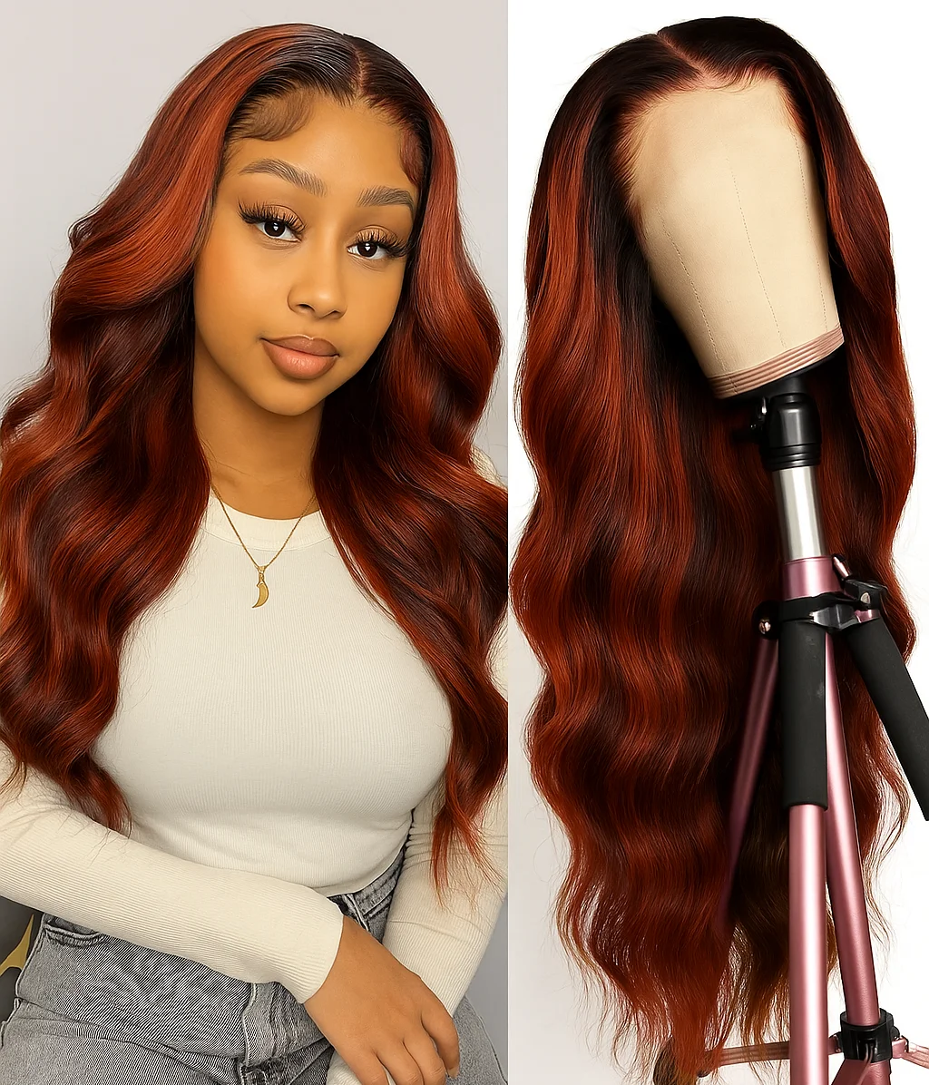 200% Density 5x5 Transparent Front Lace Body Wave Hair Wig Ginger Brown Frontal Lace Brizilian Hair Preplucked Wigs For Women
200% Density 5x5 Transparent Front Lace Body Wave Hair Wig Ginger Brown Frontal Lace Brizilian Hair Preplucked Wigs For Women