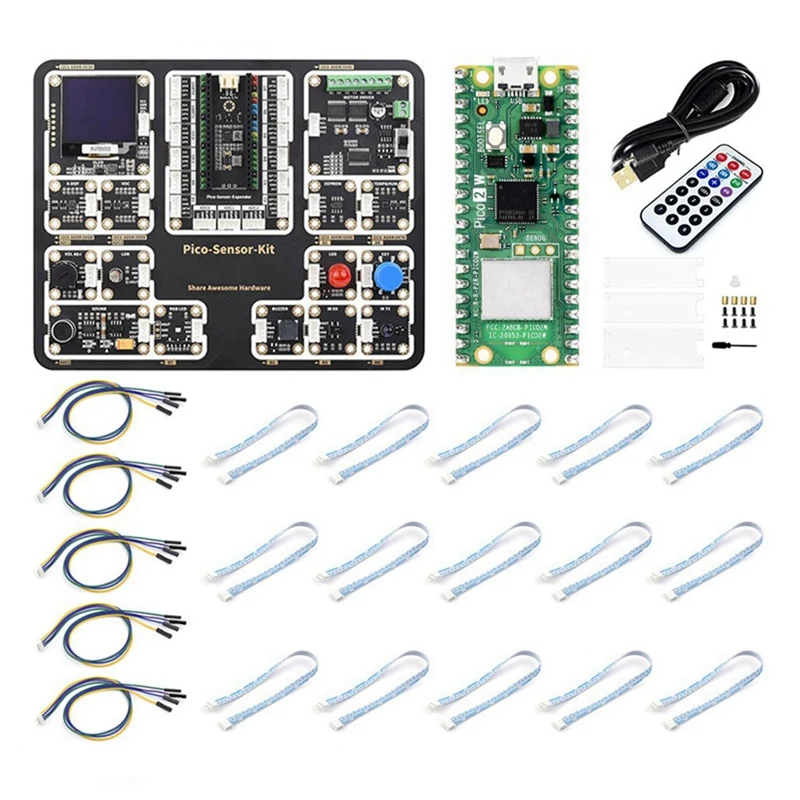 Комплект датчиков ABYN-Pico 2 Вт для Raspberry Pi Pico 2 Вт, макетная плата микроконтроллера RP2350, чип поддерживает WIFI и Bluetooth
Комплект датчиков ABYN-Pico 2 Вт для Raspberry Pi Pico 2 Вт, макетная плата микроконтроллера RP2350, чип поддерживает WIFI и Bluetooth