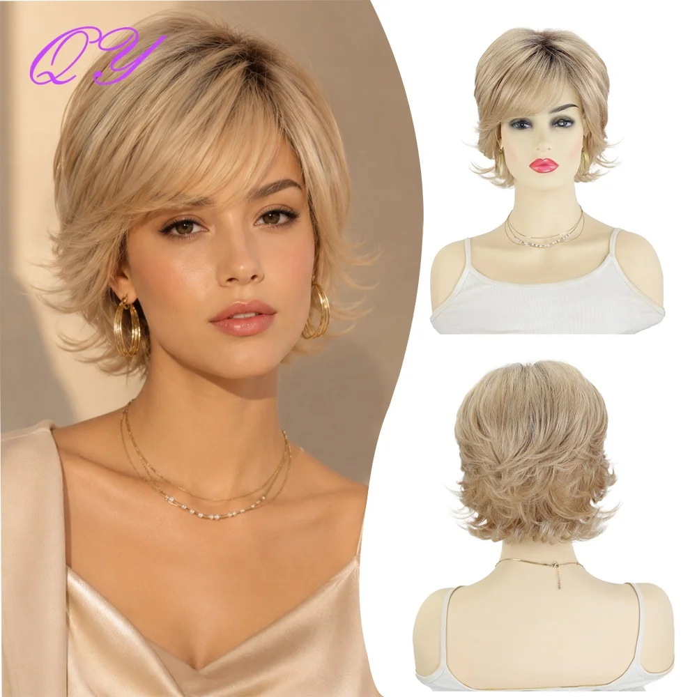 Wolf Cut Flip Short Bob Wigs Women Side Bang Cowboy Copper Ombre Dark Root Highlight Heat Resistant Synthetic Daily Wig
Wolf Cut Flip Short Bob Wigs Women Side Bang Cowboy Copper Ombre Dark Root Highlight Heat Resistant Synthetic Daily Wig