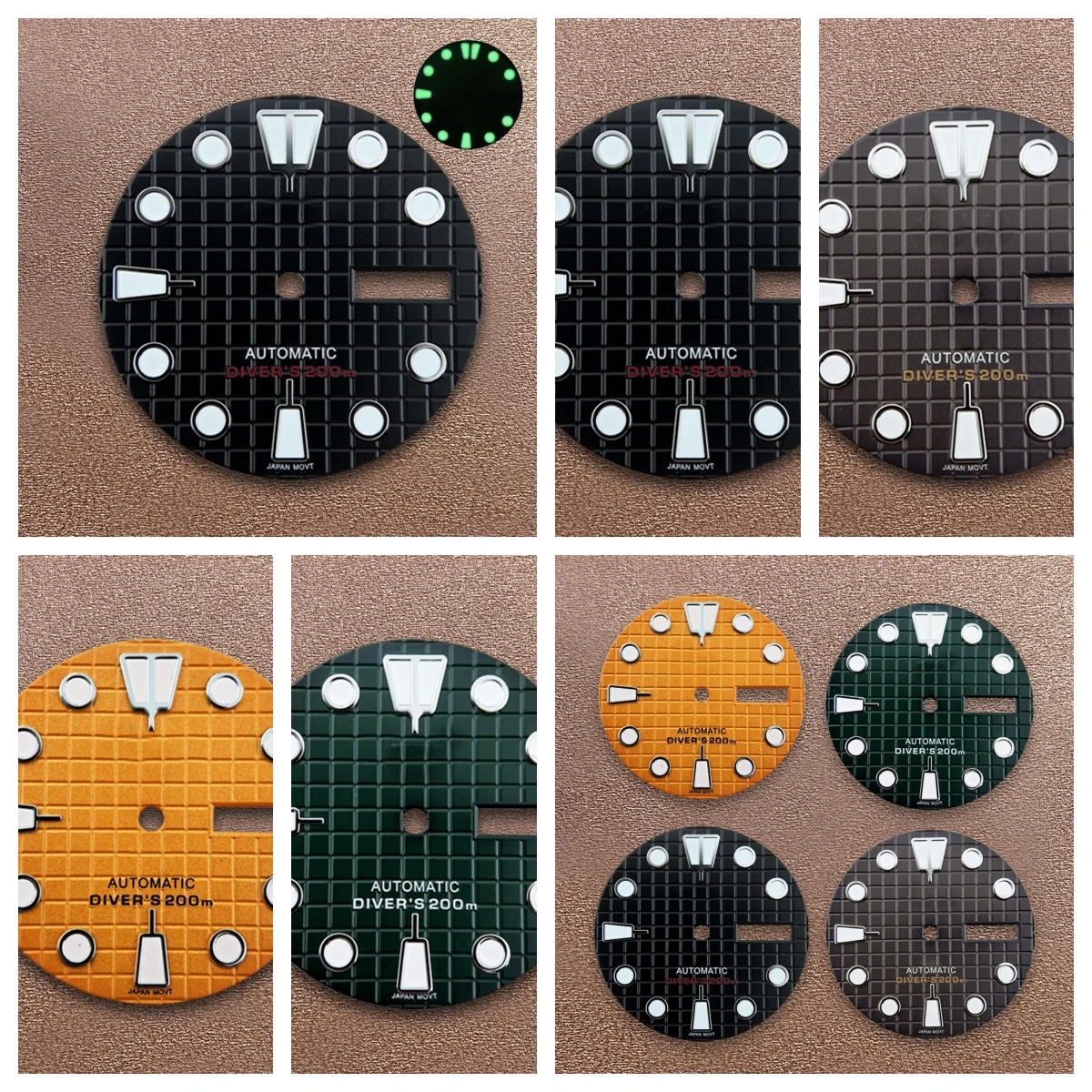 28.5mm S Logo Waffle Dial Suitable For NH36/4R36 Japanese Movement Green Luminous Dual Calendar Watch Modification Accessories
28.5mm S Logo Waffle Dial Suitable For NH36/4R36 Japanese Movement Green Luminous Dual Calendar Watch Modification Accessories