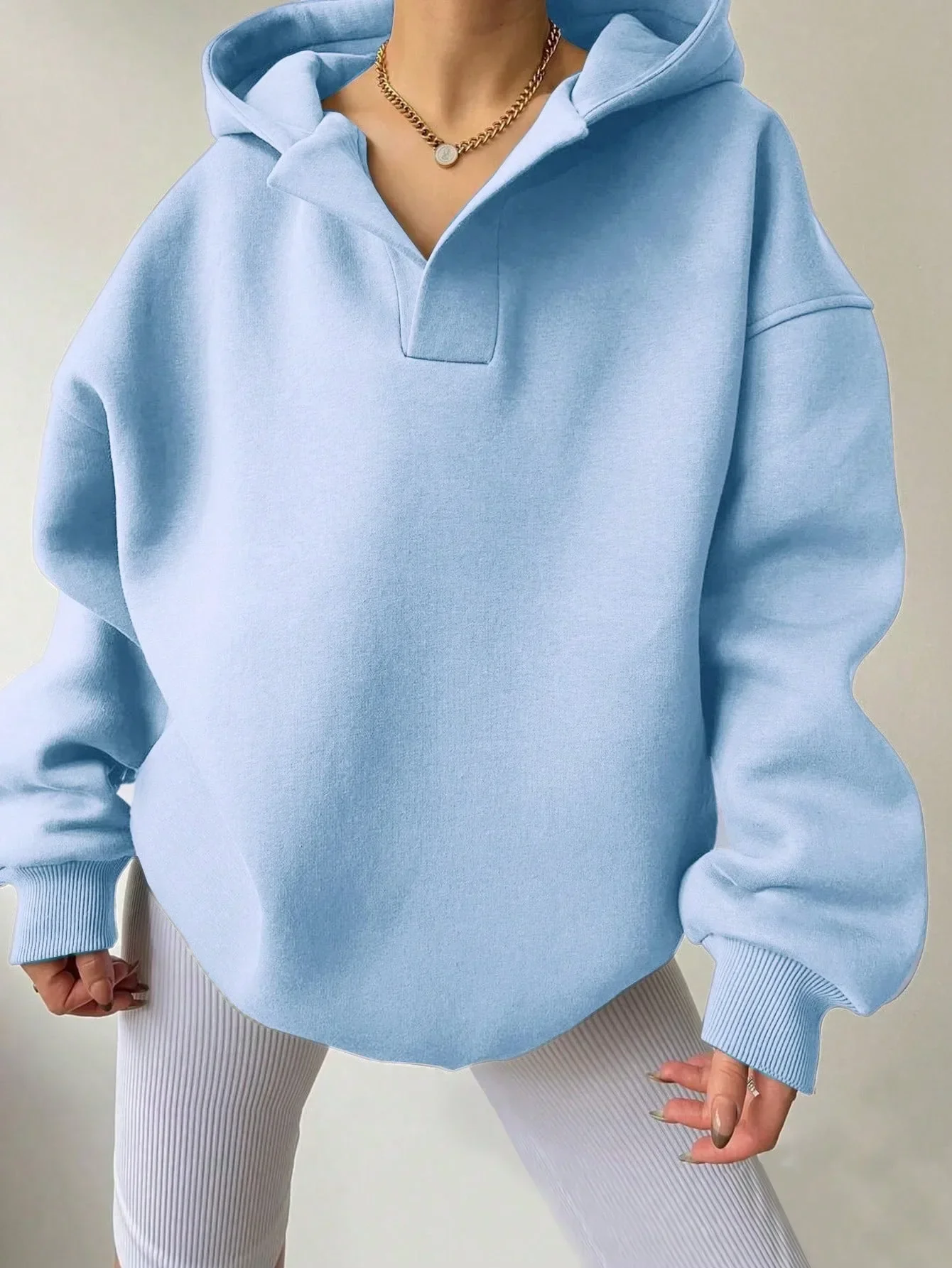 Hoodie Women Streetwear Sportswear Solid Color Elegant Long Sleeve Pullover Solid Color Loose Thickening Tops 2024 Autumn/Winter
Hoodie Women Streetwear Sportswear Solid Color Elegant Long Sleeve Pullover Solid Color Loose Thickening Tops 2024 Autumn/Winter