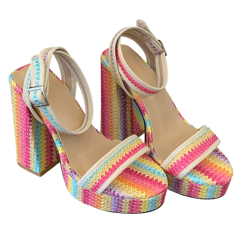 12cm Chunky Sandals Summer Platform Woman Shoes Colorful High Heels Ladies Shoes Designers 2026 Chunky Sandals Big Size 42
12cm Chunky Sandals Summer Platform Woman Shoes Colorful High Heels Ladies Shoes Designers 2026 Chunky Sandals Big Size 42