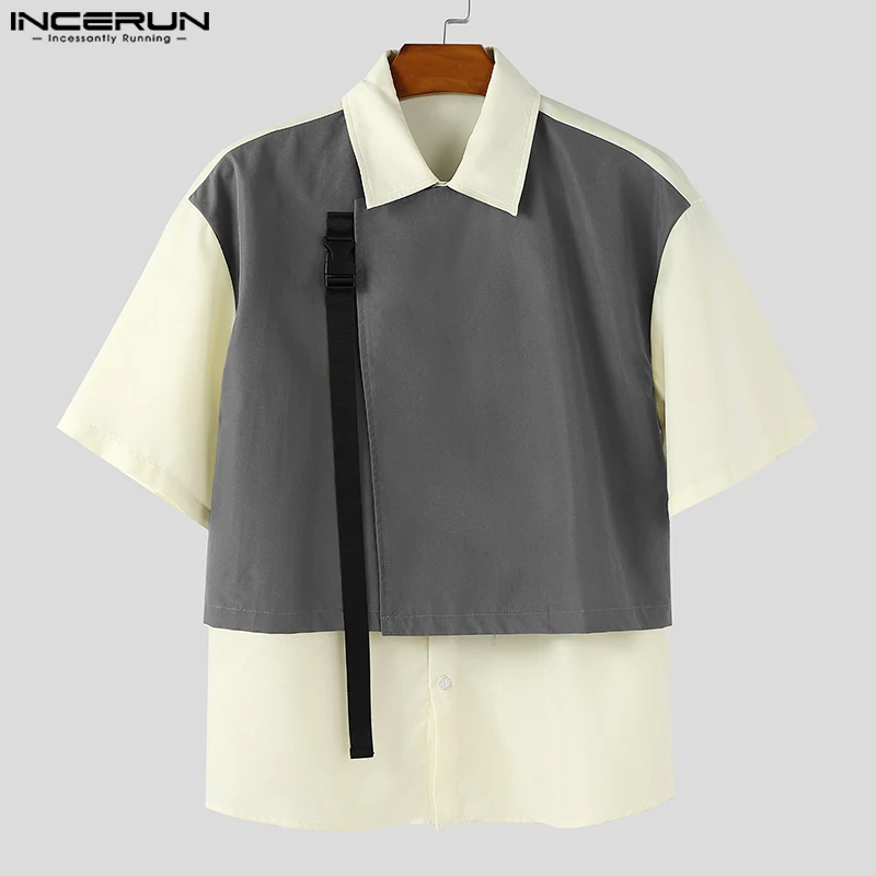 INCERUN Men Shirt Patchwork Lapel Half Sleeve Casual Men Clothing Loose Streetwear Korean Style Fashion Tops Male Shirts S-5XL
INCERUN Men Shirt Patchwork Lapel Half Sleeve Casual Men Clothing Loose Streetwear Korean Style Fashion Tops Male Shirts S-5XL