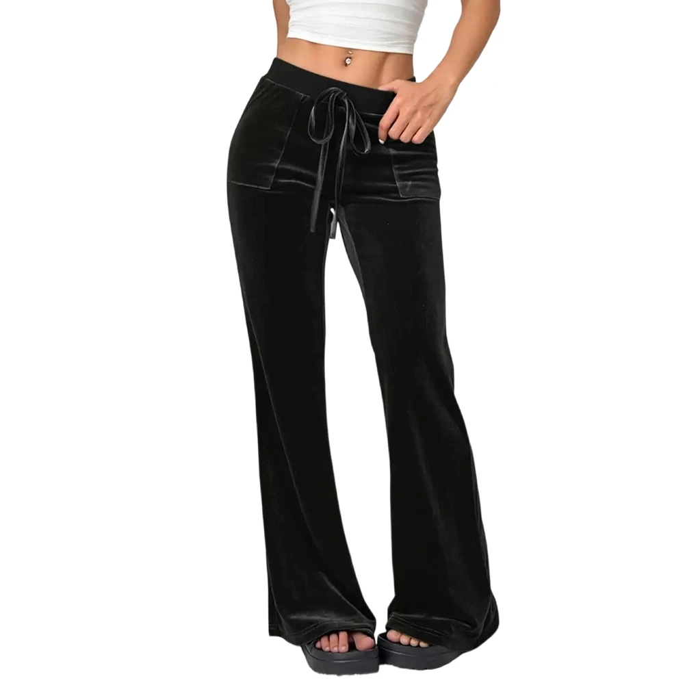 Slim Fit Velvet Flared Pants Office Everyday Black High Waist Flared Pants Pants Solid Color Women Stretch Fabric
Slim Fit Velvet Flared Pants Office Everyday Black High Waist Flared Pants Pants Solid Color Women Stretch Fabric