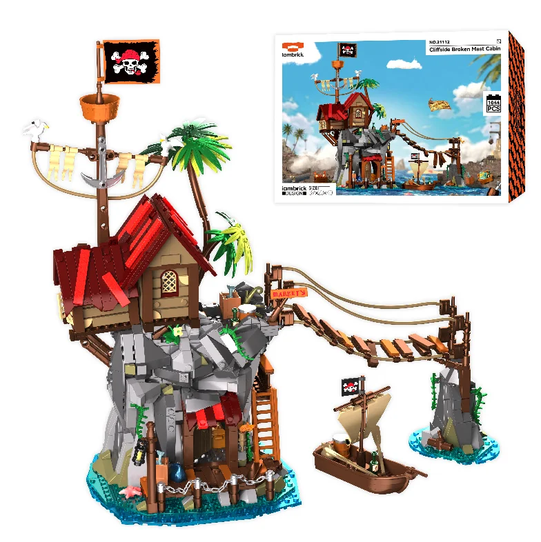 Retro Medieval Castle Cliffside Broken Mast Cabin Building Blocks Architecture Structure Street View MOC Bricks Model Kid Toys
Retro Medieval Castle Cliffside Broken Mast Cabin Building Blocks Architecture Structure Street View MOC Bricks Model Kid Toys