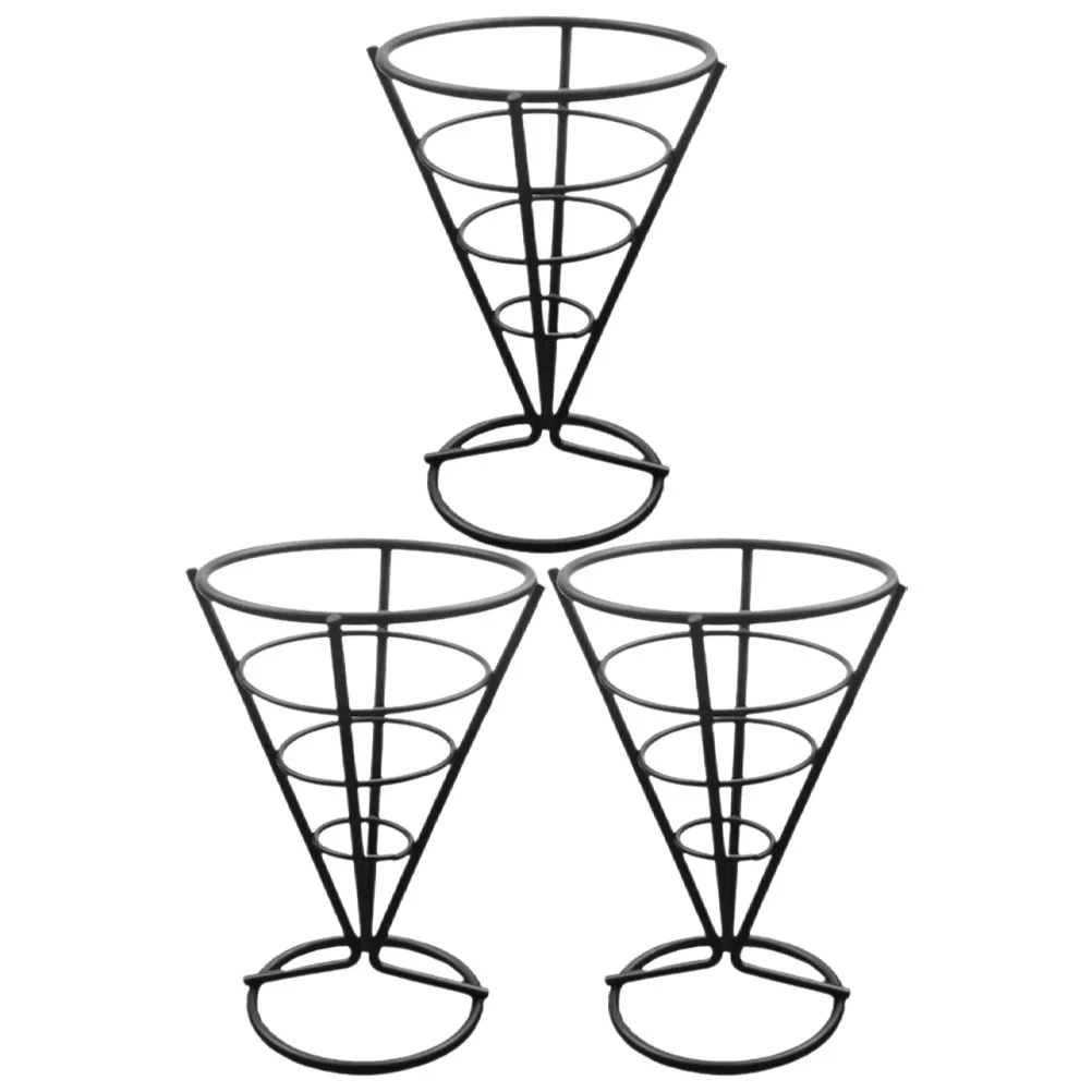 3 Pcs Cone Snack Holder French Fries Stand Display Appetizer Serving Basket Utensils Fried Chicken Cups Brackets
3 Pcs Cone Snack Holder French Fries Stand Display Appetizer Serving Basket Utensils Fried Chicken Cups Brackets