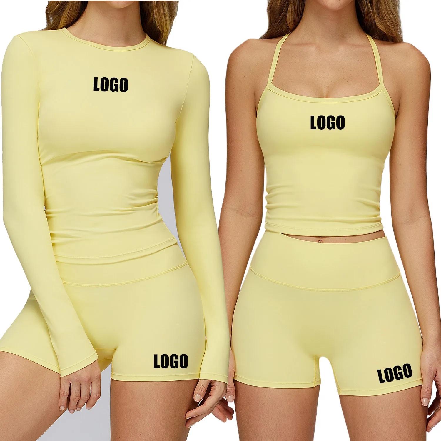 Custom LOGO women's tight-fitting grinding yoga set, quick-drying fitness clothes, running sports shorts, vest 2-piece set
Custom LOGO women's tight-fitting grinding yoga set, quick-drying fitness clothes, running sports shorts, vest 2-piece set