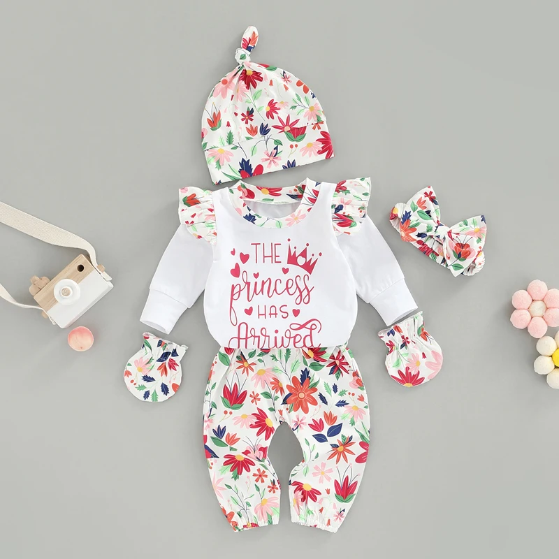 5Pcs Newborn Baby Girls Clothes Set Floral Long Sleeve Romper Long Pants Headband Gloves Hat Outfits
5Pcs Newborn Baby Girls Clothes Set Floral Long Sleeve Romper Long Pants Headband Gloves Hat Outfits