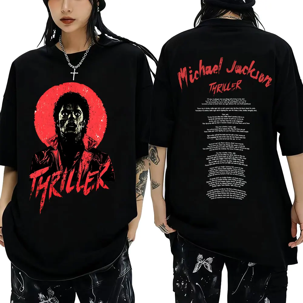 Classic Retro Michael Jackson Thriller T-shirt Men Vintage Gothic Rock T Shirt Men's Hip Hop Punk Oversized T-shirts Streetwear
Classic Retro Michael Jackson Thriller T-shirt Men Vintage Gothic Rock T Shirt Men's Hip Hop Punk Oversized T-shirts Streetwear