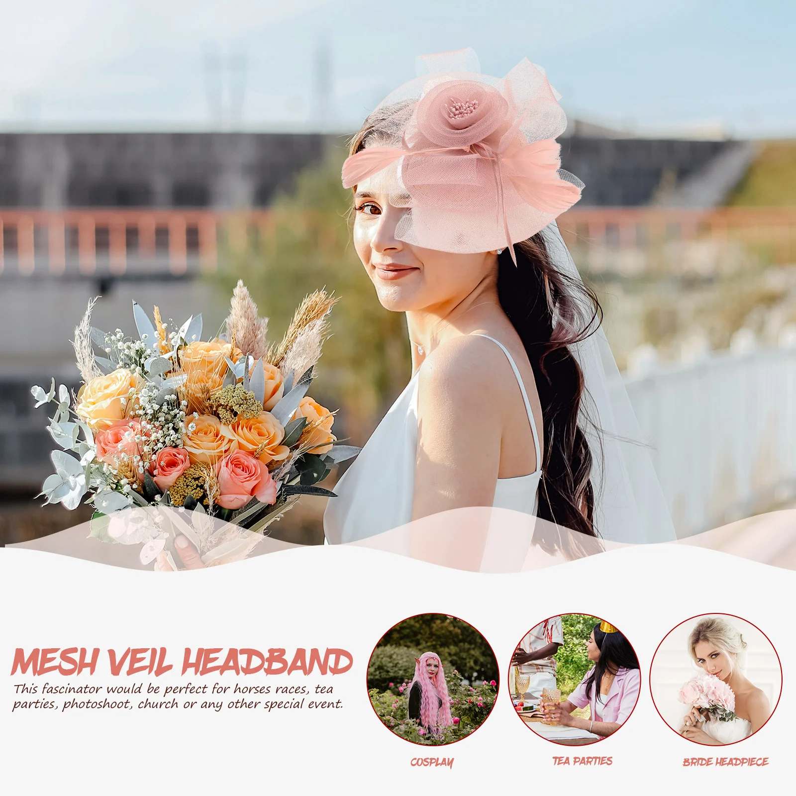 Чародейная повязка на голову для невесты, элегантная легкая свадебная чаепитие, коктейльная сетчатая вуаль, аксессуар, повязка на голову для женщин
Чародейная повязка на голову для невесты, элегантная легкая свадебная чаепитие, коктейльная сетчатая вуаль, аксессуар, повязка на голову для женщин