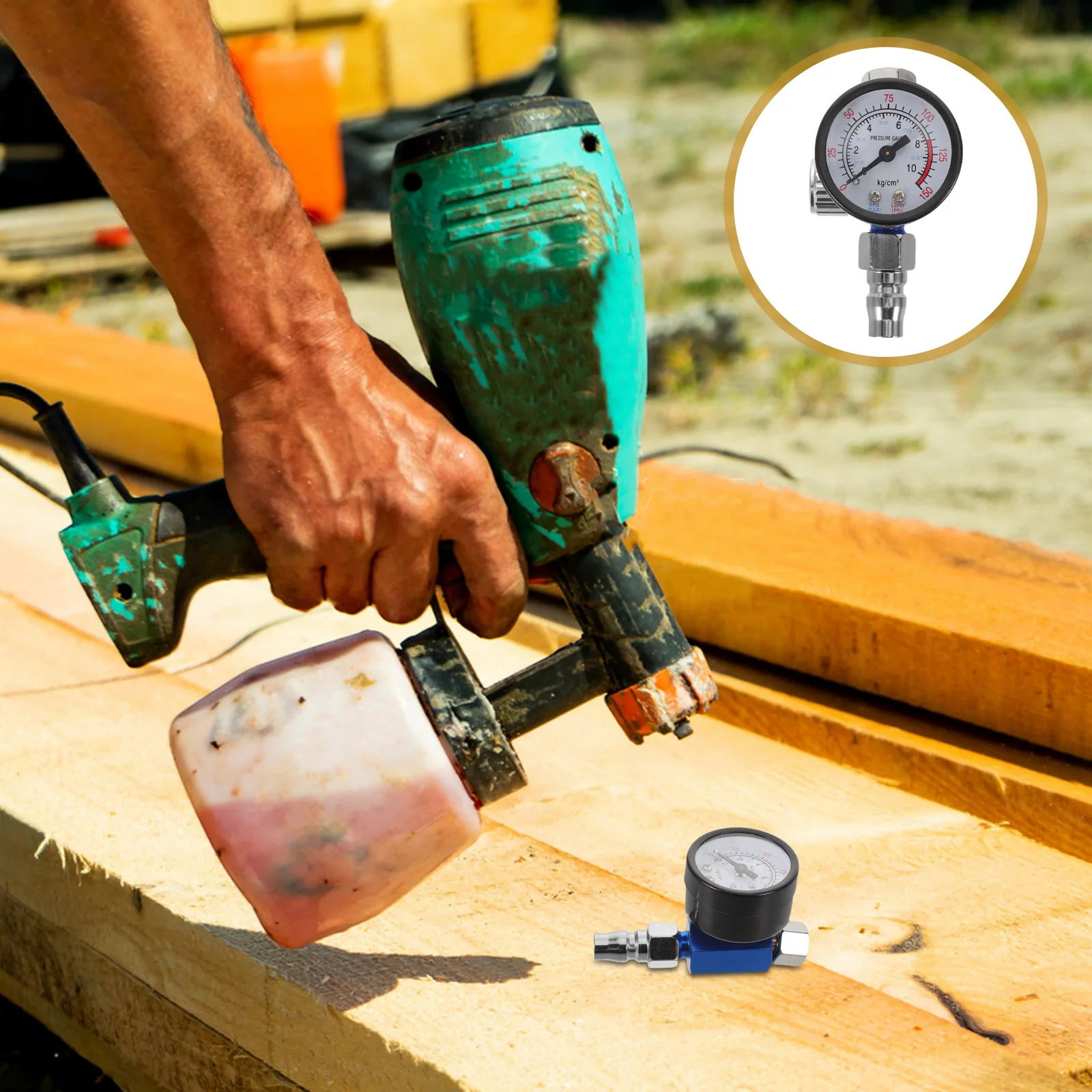 Paint Spray Gun Regulator Zinc Alloy Air Pressure Control Valve With Gauge For Oil-Water Separator Inline Moisture Filter
Paint Spray Gun Regulator Zinc Alloy Air Pressure Control Valve With Gauge For Oil-Water Separator Inline Moisture Filter