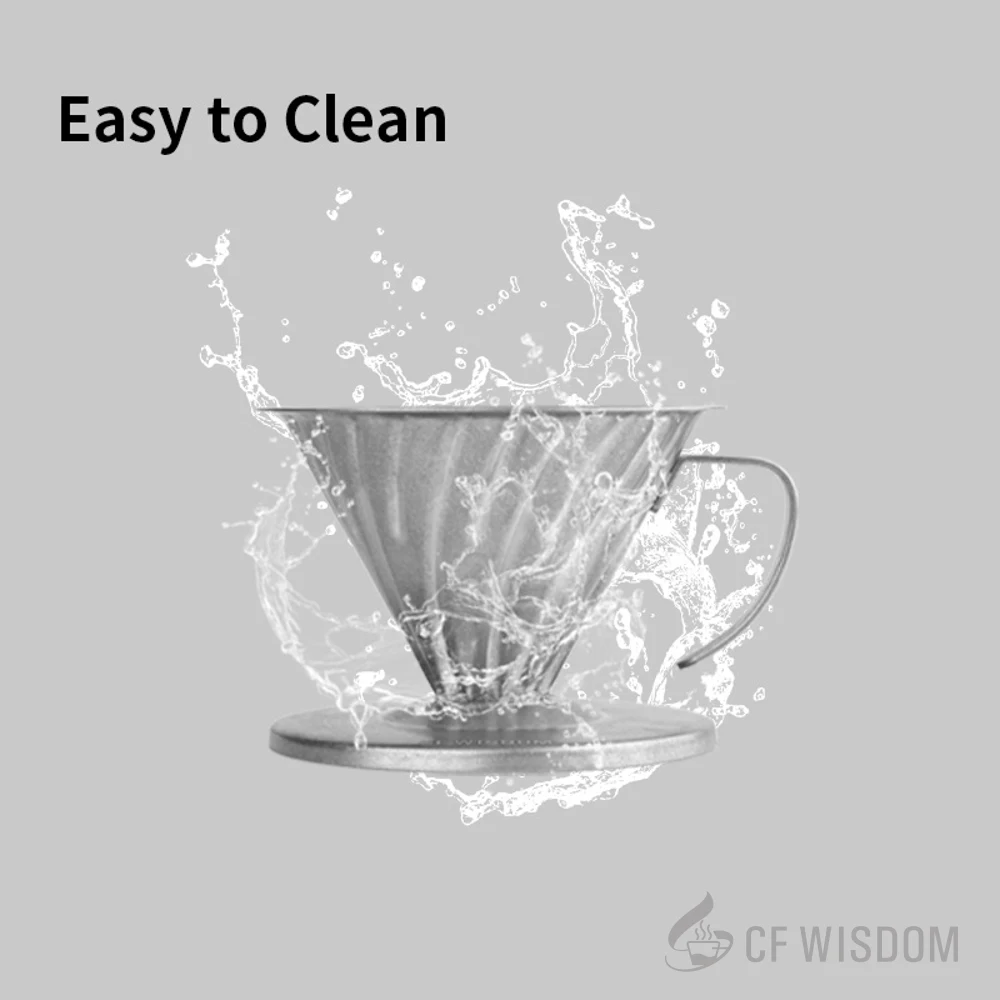 CF WISDOM Кофейная фильтровальная чашка для фильтрованого кофе для фильтровальной бумаги V02, винтажные кухонные батончики для эспрессо из нержавеющей стали, цвет ретро
CF WISDOM Кофейная фильтровальная чашка для фильтрованого кофе для фильтровальной бумаги V02, винтажные кухонные батончики для эспрессо из нержавеющей стали, цвет ретро