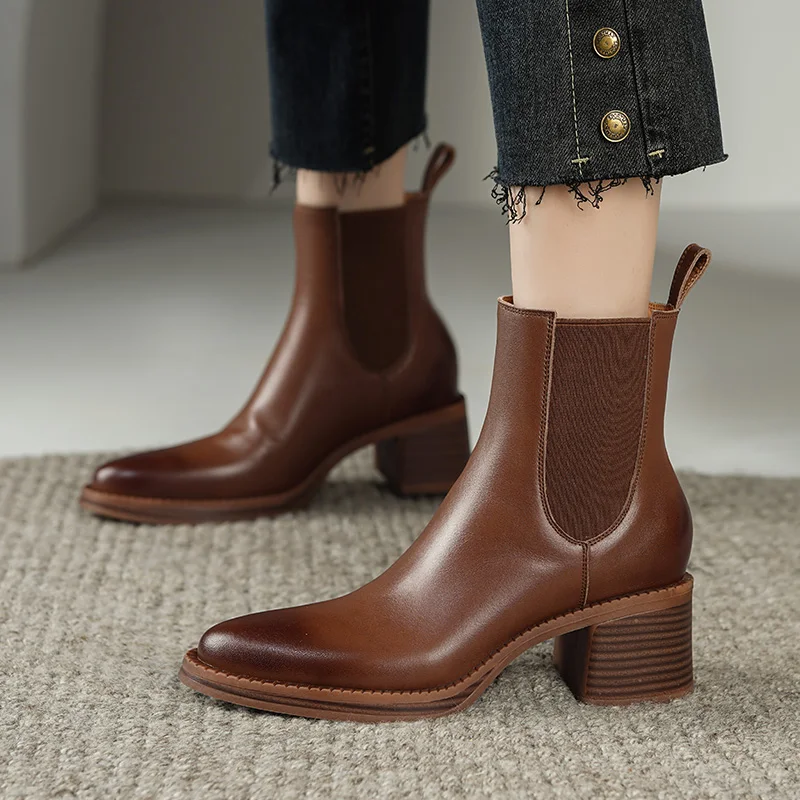 2023 autumn winter women ankle boots natural leather 22-25cm brush color cowhide+pigskin full leather Chelsea Boot Women's Boot
2023 autumn winter women ankle boots natural leather 22-25cm brush color cowhide+pigskin full leather Chelsea Boot Women's Boot