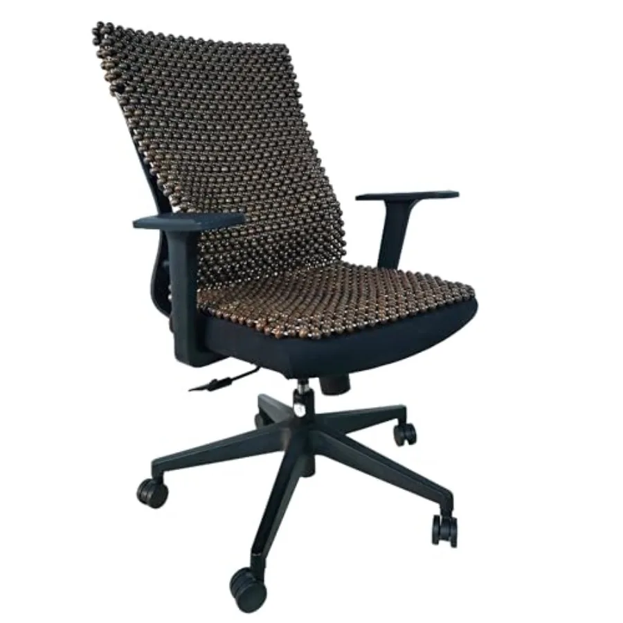 Wood Bead Office Chair Cushion Handwoven Back and Thigh Massager, Cooling Seat Cover for Long Sitting Natural Wooden Beads, Bro
Wood Bead Office Chair Cushion Handwoven Back and Thigh Massager, Cooling Seat Cover for Long Sitting Natural Wooden Beads, Bro