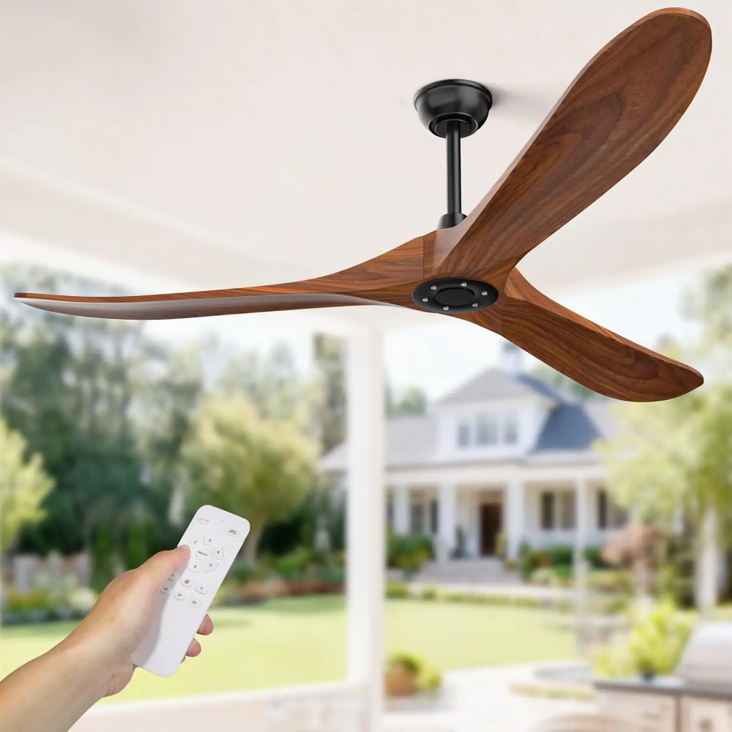 70 Inch Outdoor Ceiling Fan Without Light - 3 Blade Solid Wood Large Propeller Fan with Remote Control for Patios, Farmhouse, Gazebo, Outside Kitchen, Indoor
70 Inch Outdoor Ceiling Fan Without Light - 3 Blade Solid Wood Large Propeller Fan with Remote Control for Patios, Farmhouse, Gazebo, Outside Kitchen, Indoor