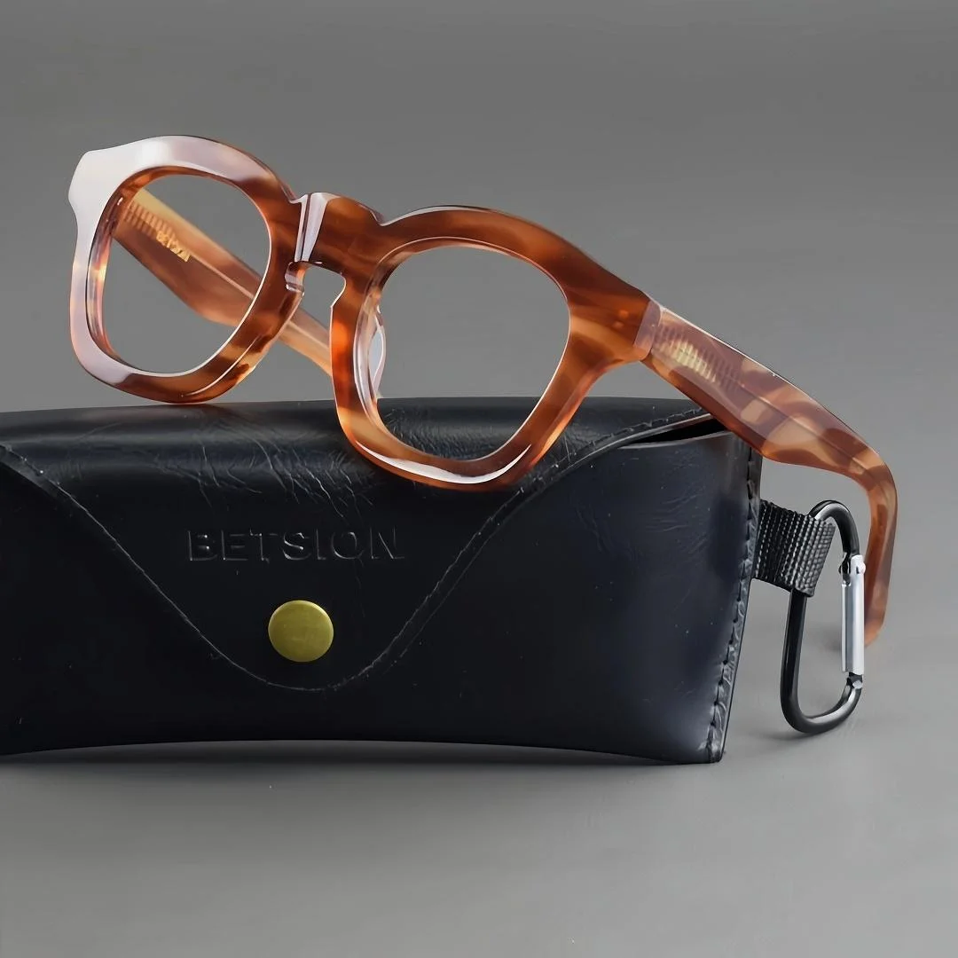 BETSION Retro Square Acetate Glasses Frame Fashion Thick 45mm Optical Eyeglasses Men Women Prescription Lenses
BETSION Retro Square Acetate Glasses Frame Fashion Thick 45mm Optical Eyeglasses Men Women Prescription Lenses
