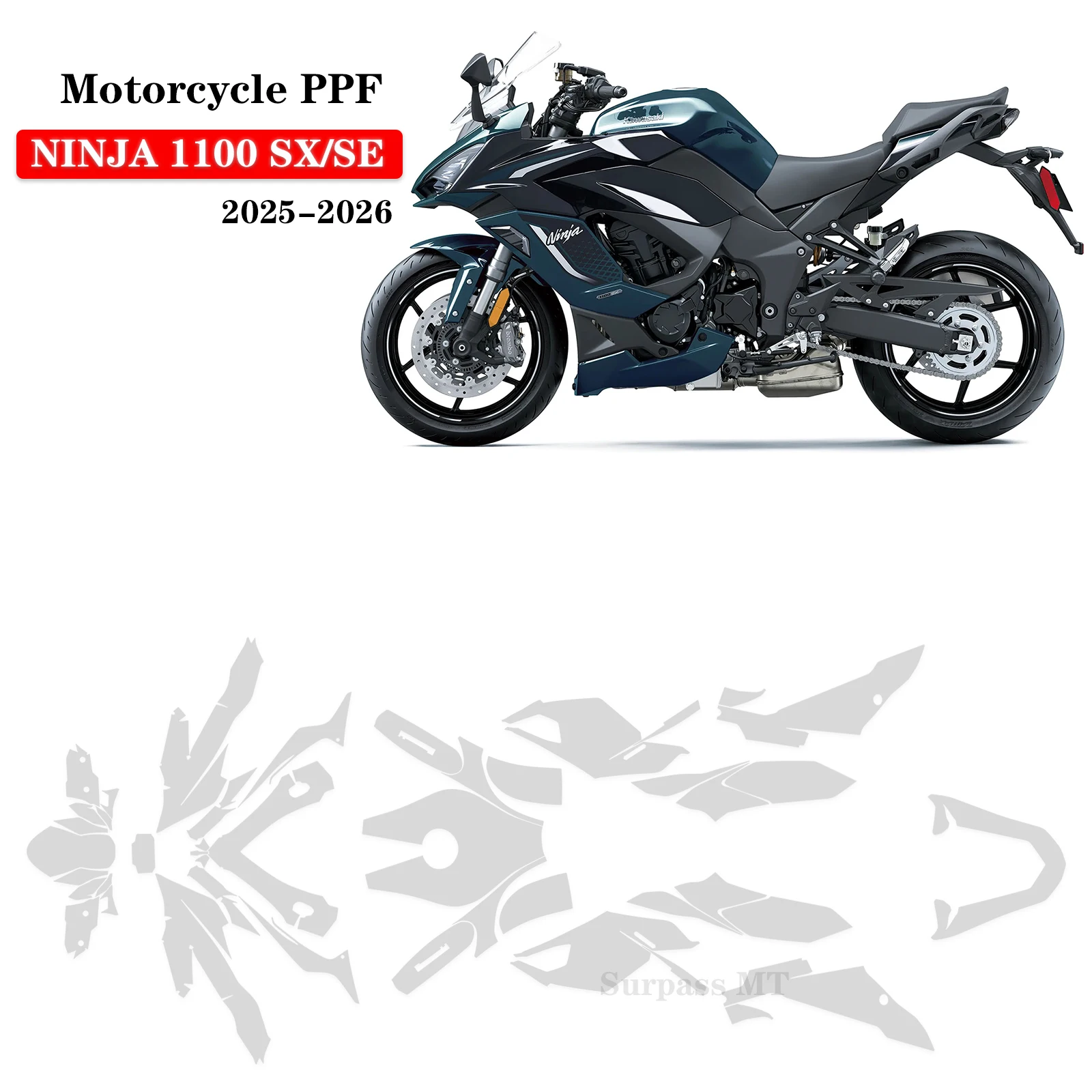 Fits NINJA 1100 SX SE PPF TPU For Kawasaki NINJA 1100 SX Motorcycle Protective Fairing Anti-scratch Film 2025-2026 7.5Mil
Fits NINJA 1100 SX SE PPF TPU For Kawasaki NINJA 1100 SX Motorcycle Protective Fairing Anti-scratch Film 2025-2026 7.5Mil