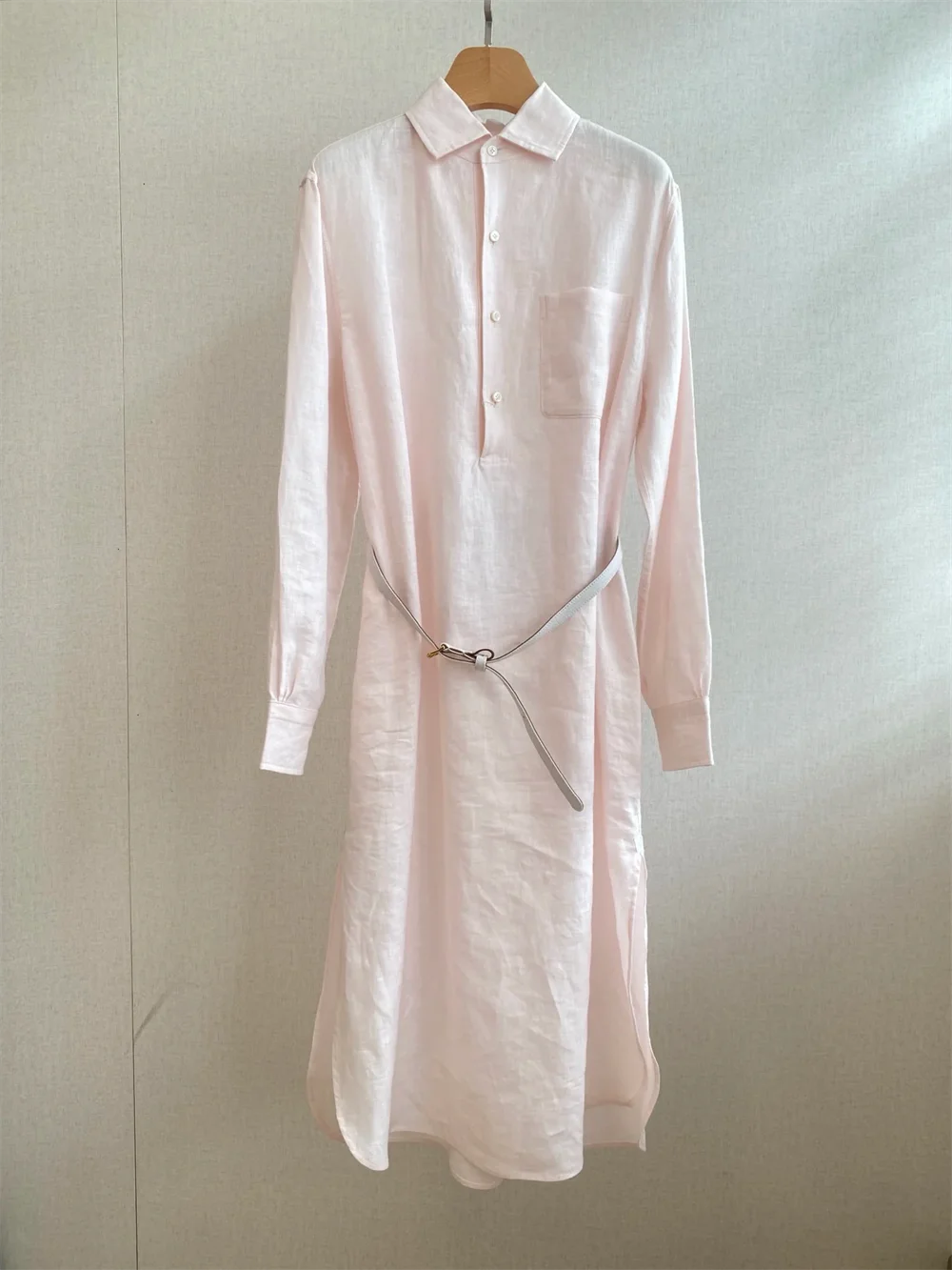 Women's 100 Linen Polo Shirt Dress Long-Sleeve Belted Fashionable Commuter Casual Long Dresses
Women's 100 Linen Polo Shirt Dress Long-Sleeve Belted Fashionable Commuter Casual Long Dresses