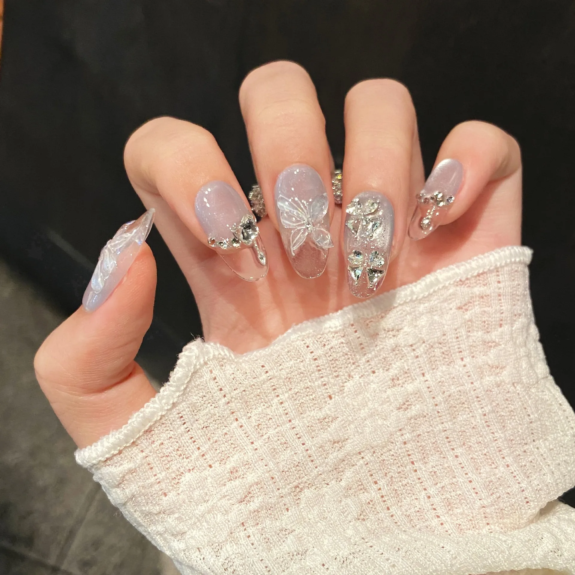 2025 Handmade Fake Nails Blue Transparent False Nails Woman 3D Butterfly Flowers Press on Nails Wearable Detachable
2025 Handmade Fake Nails Blue Transparent False Nails Woman 3D Butterfly Flowers Press on Nails Wearable Detachable