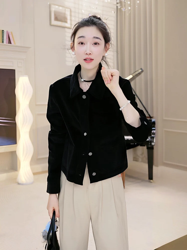 OUDOEE Barn Sle Corduroy ort Jaet Women's Bla Flip Collar Top Spring Workwear Cotton Blend Long Sve Casual Coat
OUDOEE Barn Sle Corduroy ort Jaet Women's Bla Flip Collar Top Spring Workwear Cotton Blend Long Sve Casual Coat