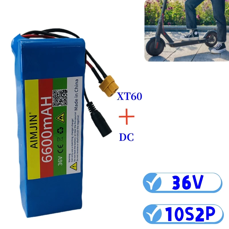New E-Bike 10S2P 18650 36V 6.6Ah Lithium Battery Pack Built-in BMS,For Electric Scooter Bicycle 36V 6600mAh Li-ion Battery
New E-Bike 10S2P 18650 36V 6.6Ah Lithium Battery Pack Built-in BMS,For Electric Scooter Bicycle 36V 6600mAh Li-ion Battery