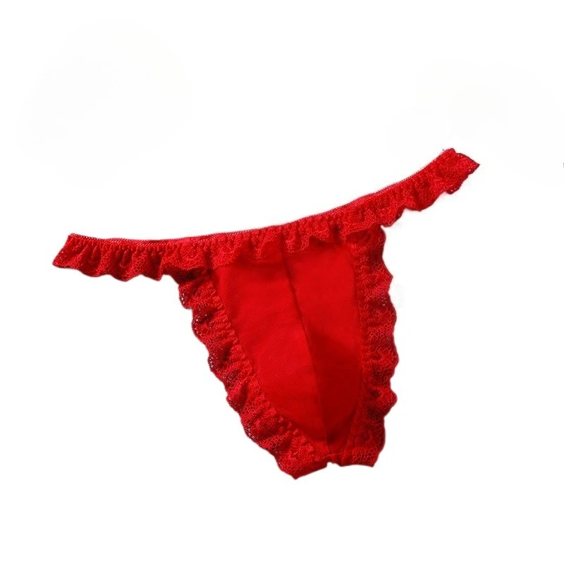 Lace Trimmed Mesh Thong for Men Low-Rise U-Convex Pouch Erotic Underwear T-Back Sheer Mesh G-String for Crossdressers Sexy Tanga
Lace Trimmed Mesh Thong for Men Low-Rise U-Convex Pouch Erotic Underwear T-Back Sheer Mesh G-String for Crossdressers Sexy Tanga
