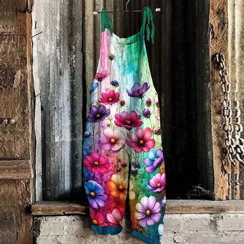 Women's Retro Colored Overalls Flower Oil Painting Art Pattern 3D Printed Casual Loose Jumpsuit Summer
Women's Retro Colored Overalls Flower Oil Painting Art Pattern 3D Printed Casual Loose Jumpsuit Summer
