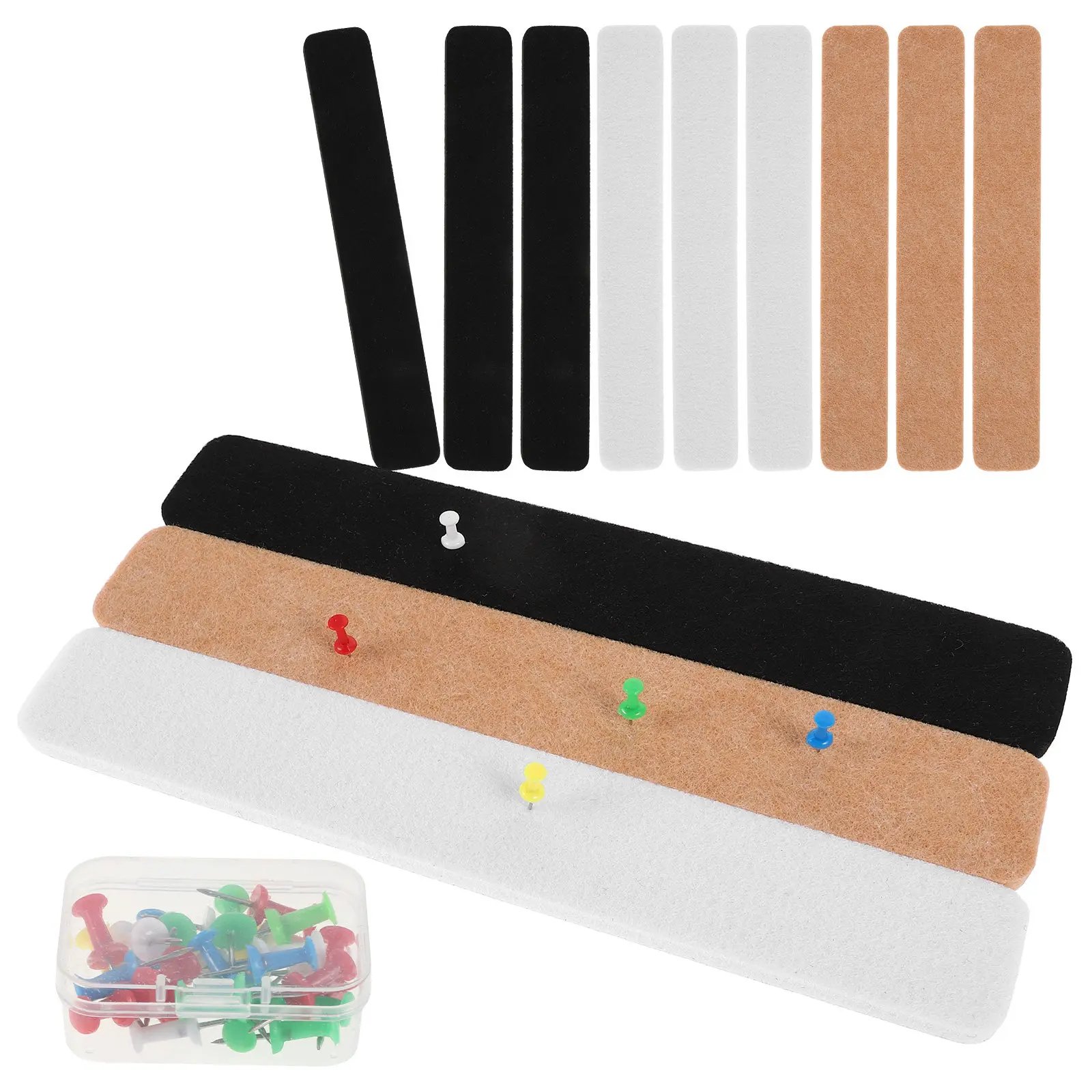 1 Set Felt Bulletin Strips With Pins For Office Home Memo Organization Adhesive Message Notice Board Tiles Felt Letter Board
1 Set Felt Bulletin Strips With Pins For Office Home Memo Organization Adhesive Message Notice Board Tiles Felt Letter Board
