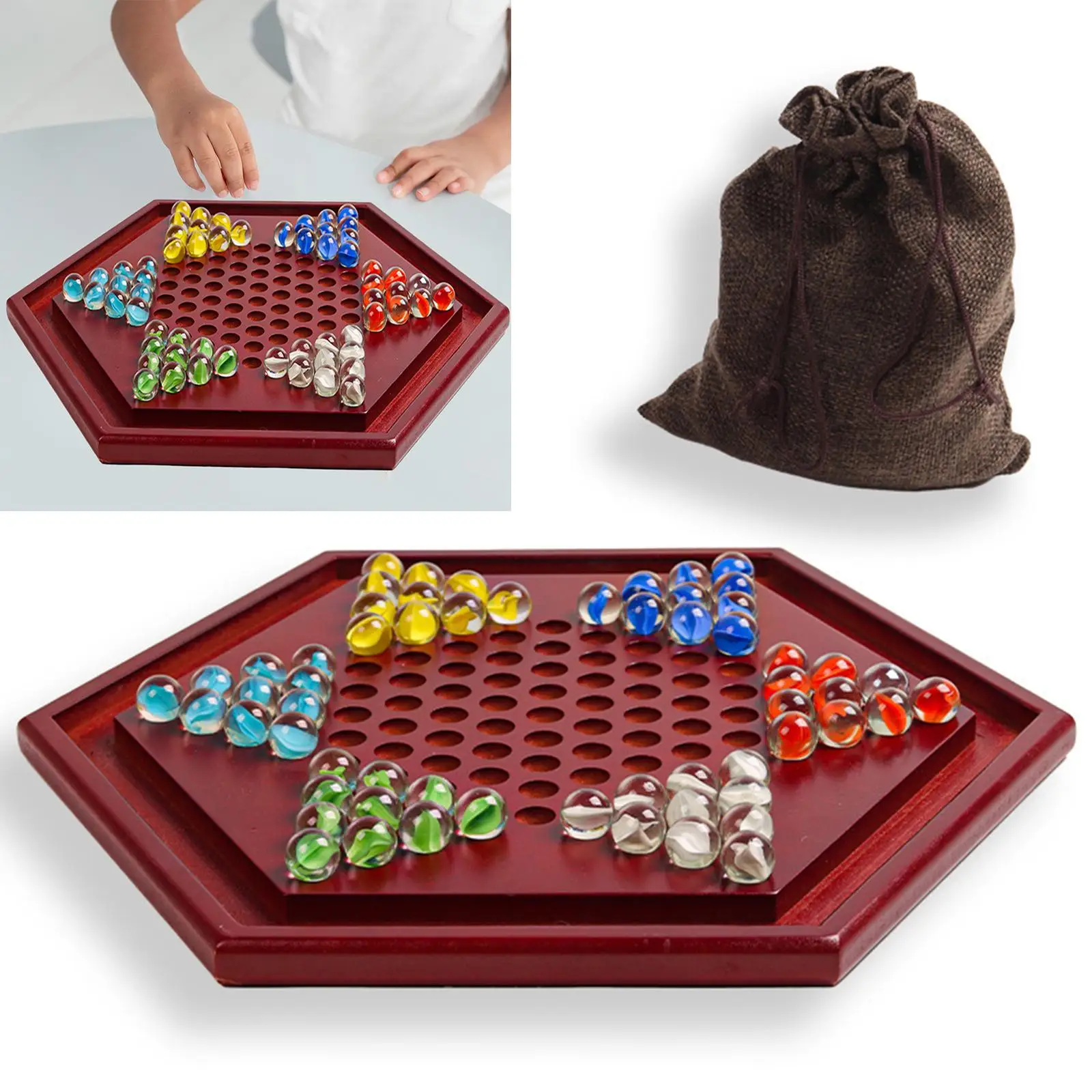 Wooden Chinese Checkers Christmas Present 13.78 Inches Board with 60 Marbles
Wooden Chinese Checkers Christmas Present 13.78 Inches Board with 60 Marbles
